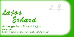 lajos erhard business card